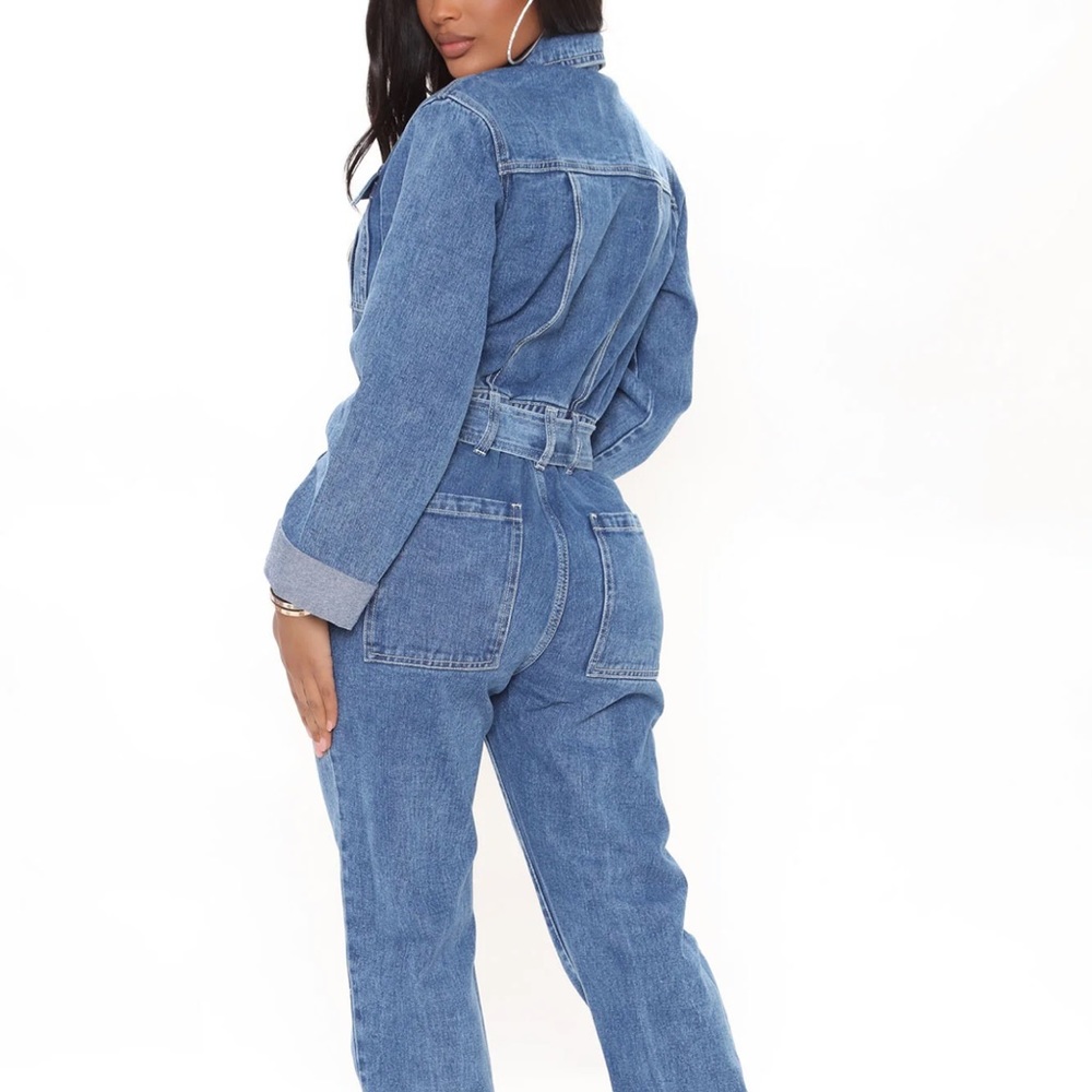 Fashion nova denim jumpsuit, retail 89!